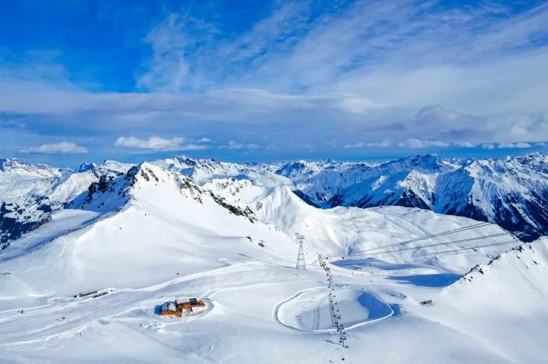 davos mountains skiing resort