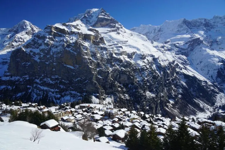 Jungfrau 4.158 m und Mürren Schweizer Alpen