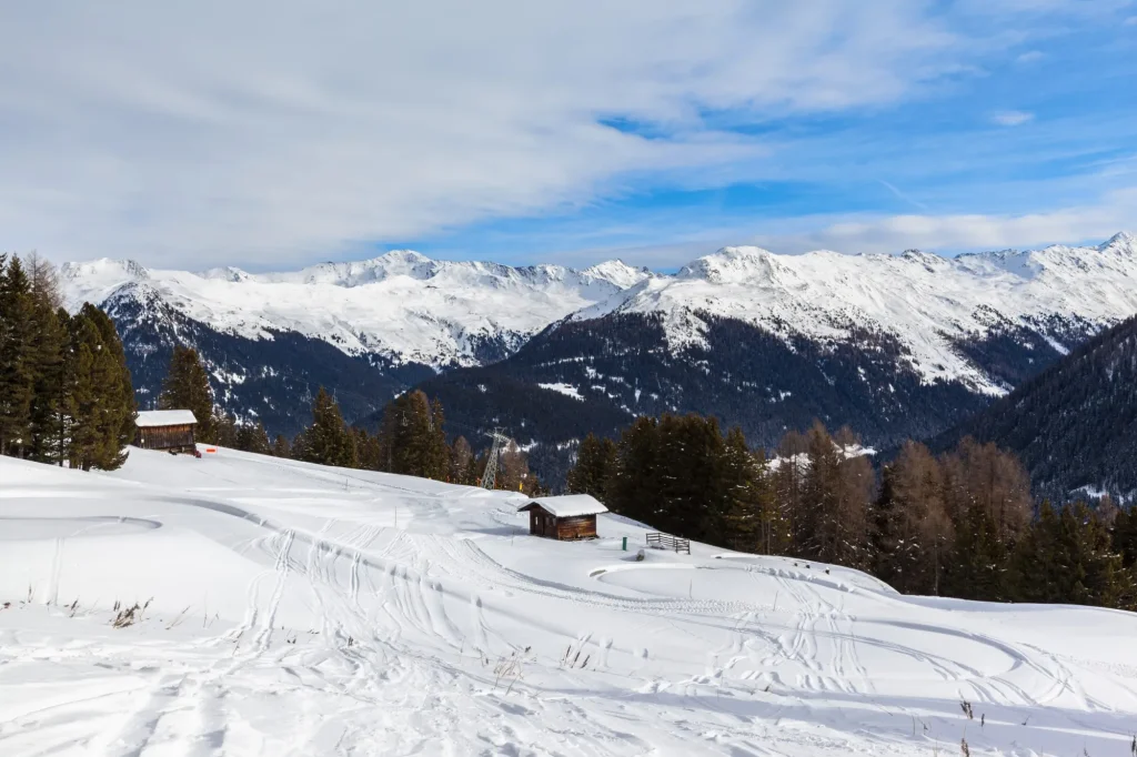 Winter view from Schatzalp above Davos